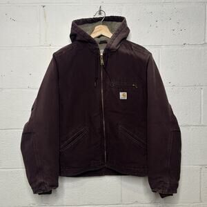 Carhartt Sherpa-Lined Detroit Jacket “Deep Wine” WJ141-DWN